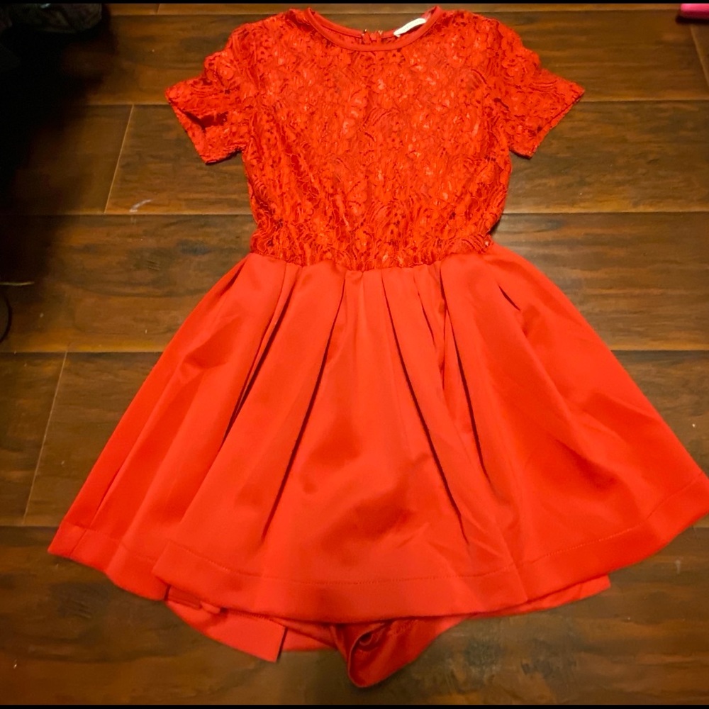 Lace shorts romper